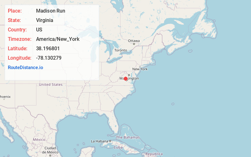 Map of Madison Run