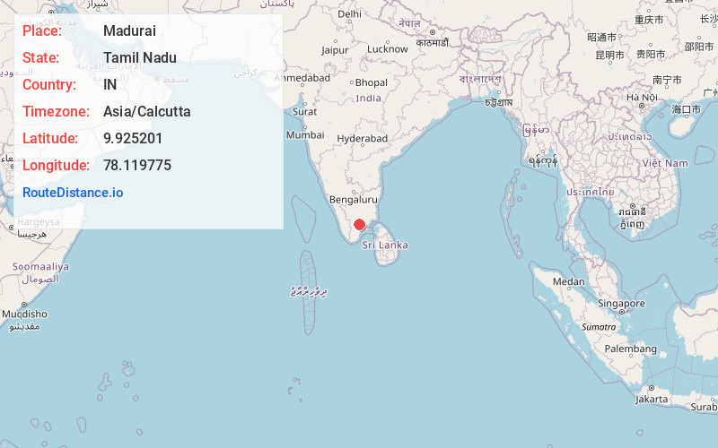 Map of Madurai