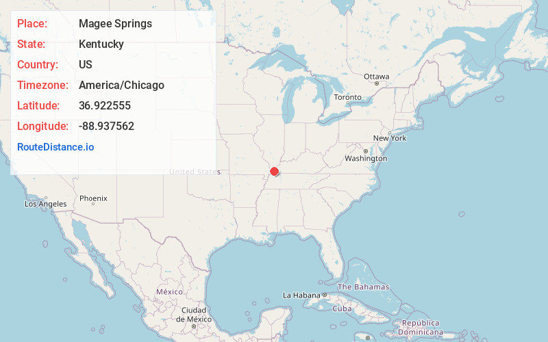 Map of Magee Springs