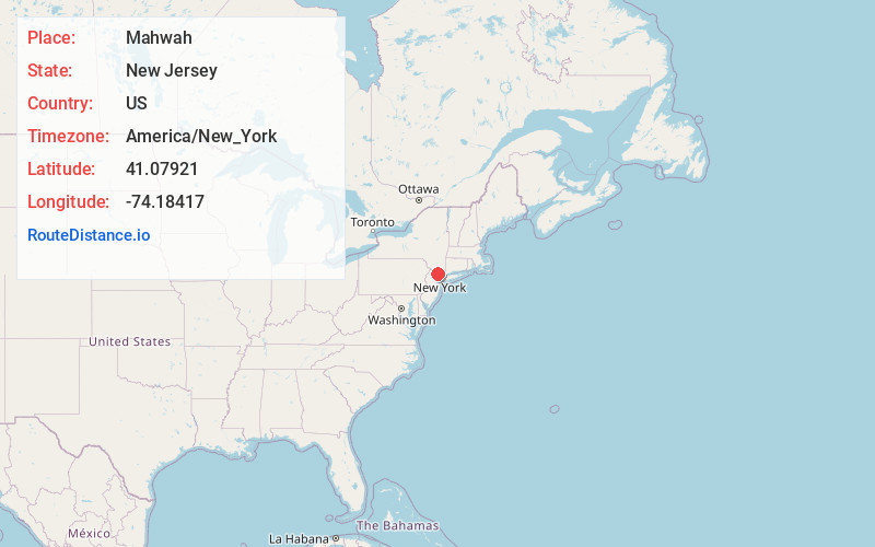 Map of Mahwah