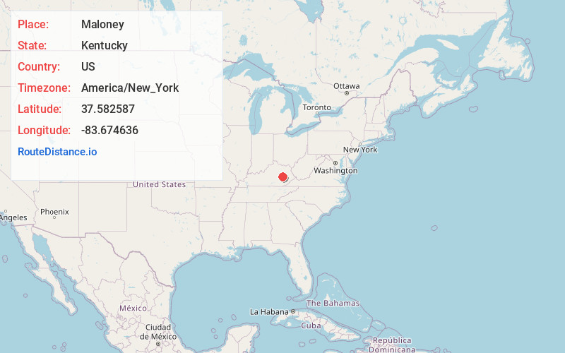 Map of Maloney
