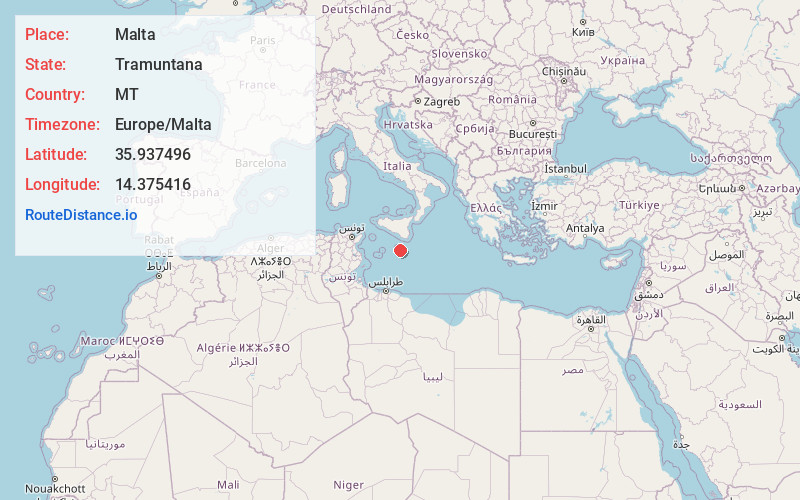 Map of Malta