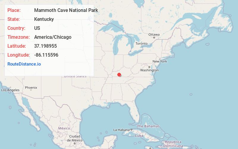 Map of Mammoth Cave National Park