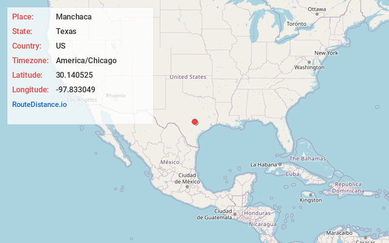 Map of Manchaca