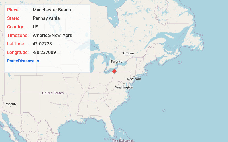 Map of Manchester Beach
