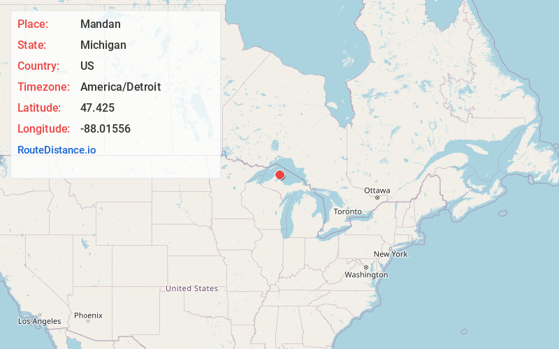Map of Mandan
