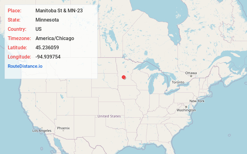 Map of Manitoba St & MN-23