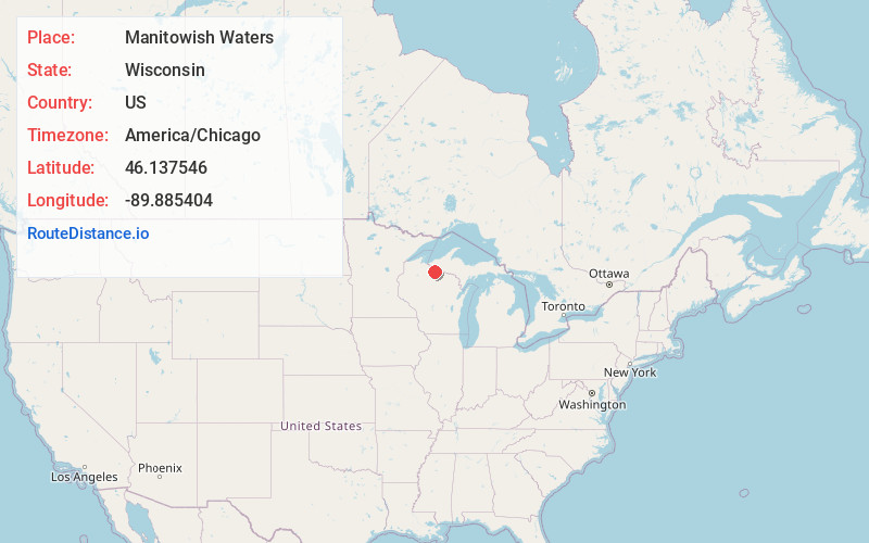 Map of Manitowish Waters