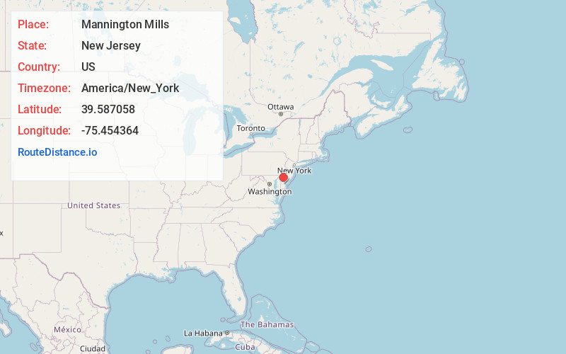 Map of Mannington Mills