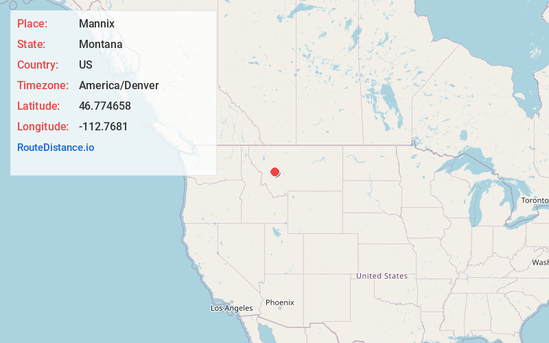 Map of Mannix