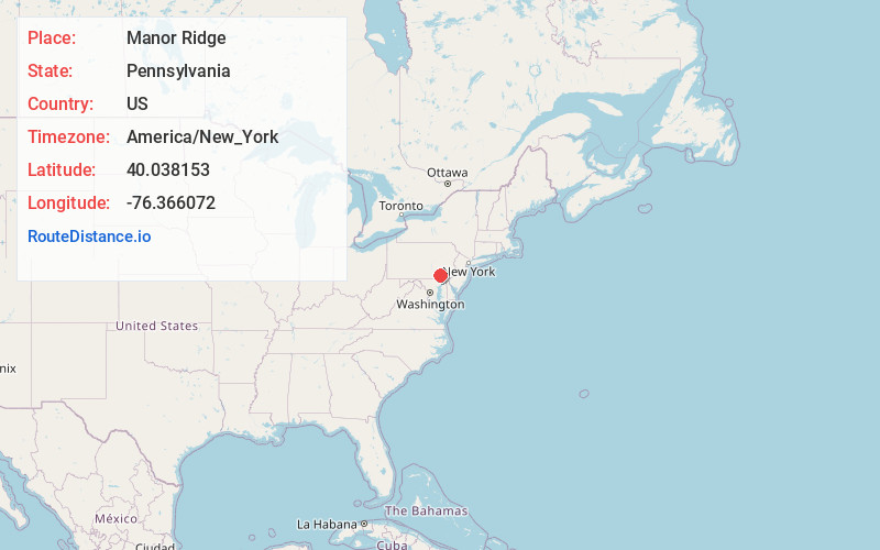 Map of Manor Ridge