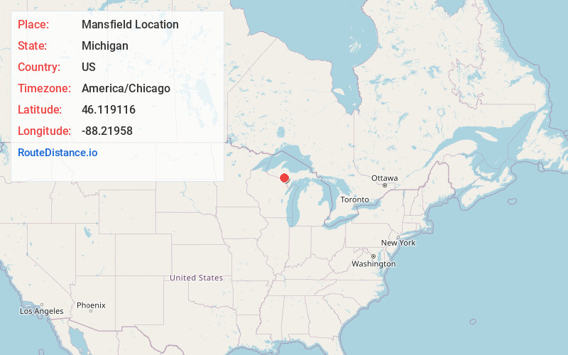 Map of Mansfield Location