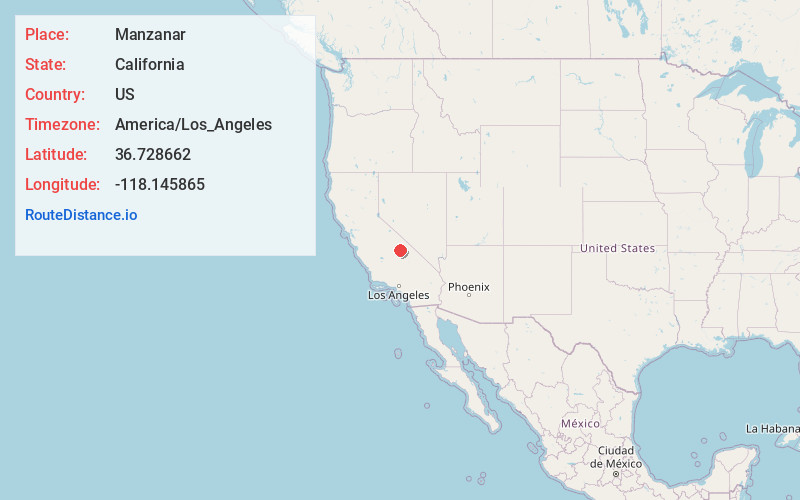 Map of Manzanar