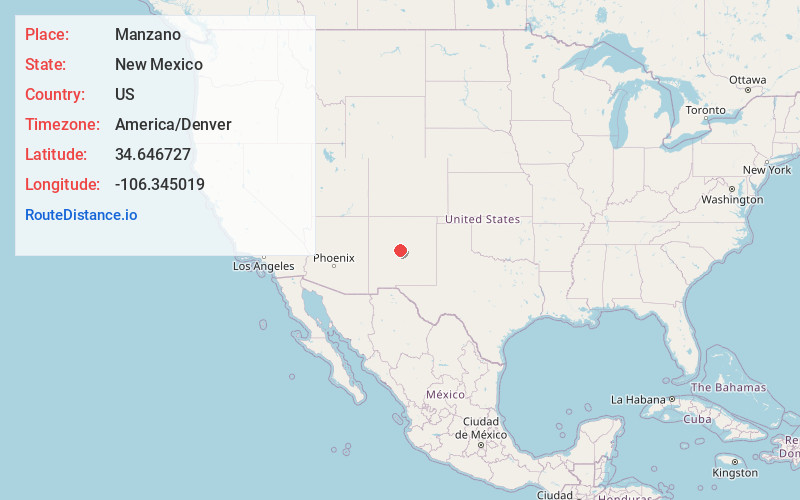 Map of Manzano