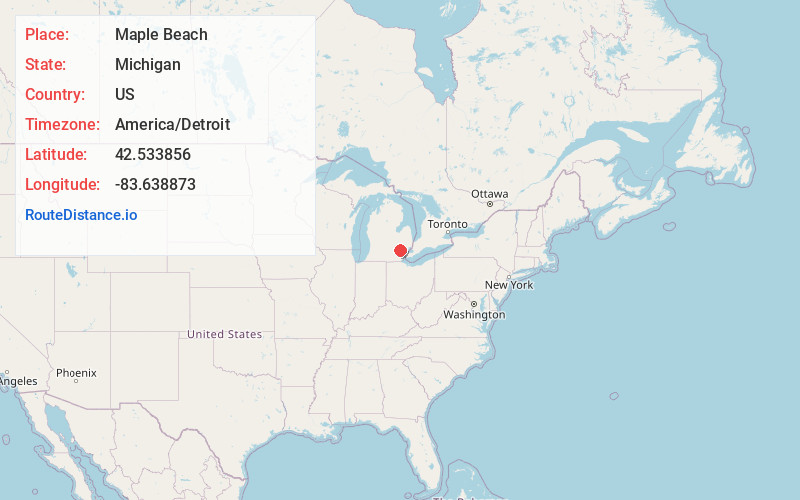 Map of Maple Beach