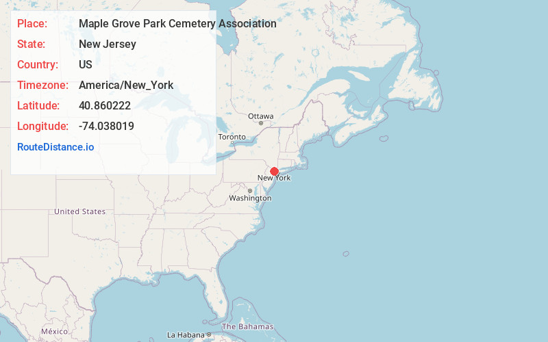 Map of Maple Grove Park Cemetery Association
