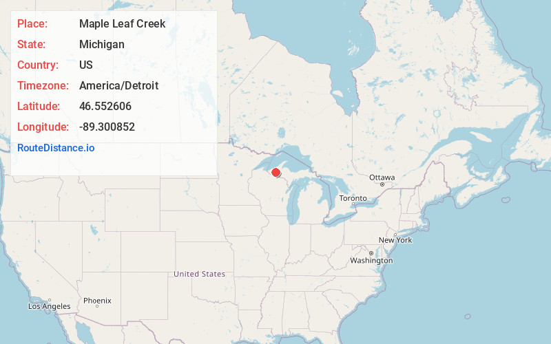 Map of Maple Leaf Creek