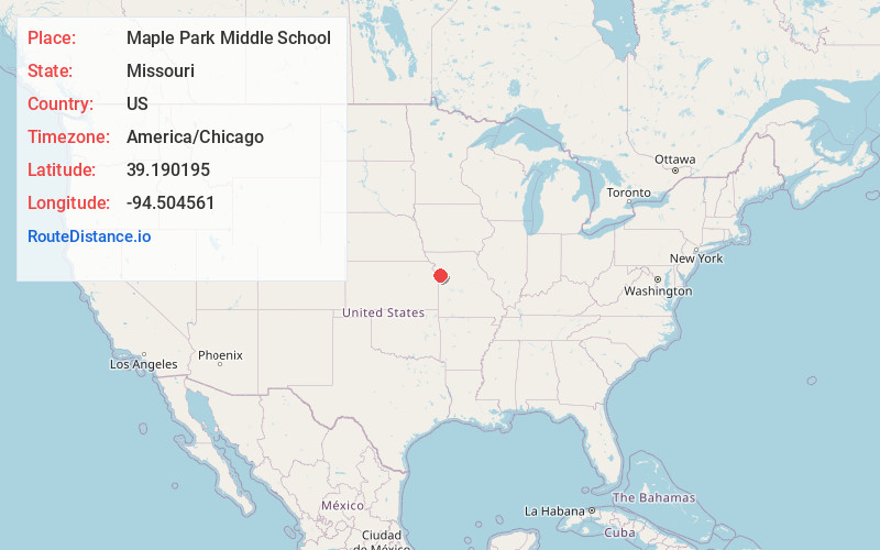 Map of Maple Park Middle School