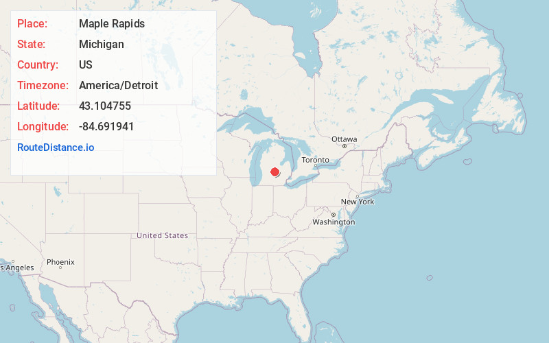 Map of Maple Rapids