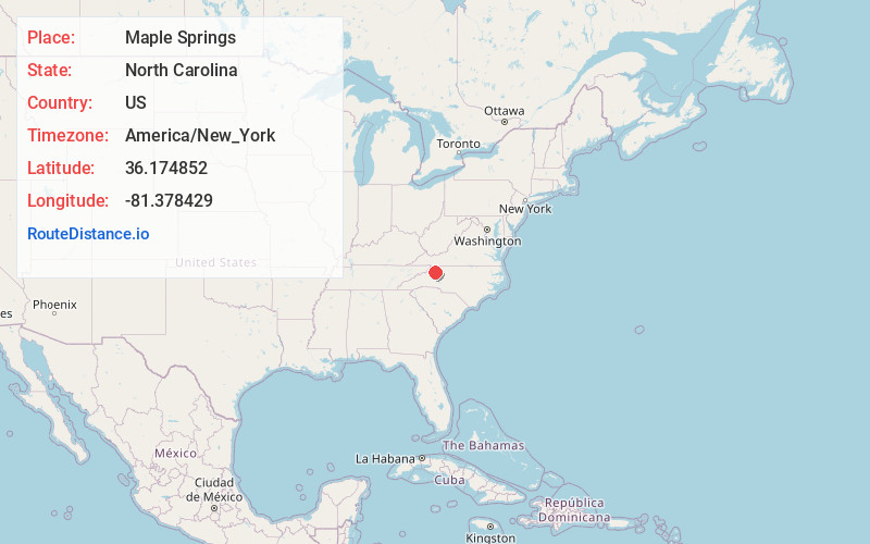 Map of Maple Springs