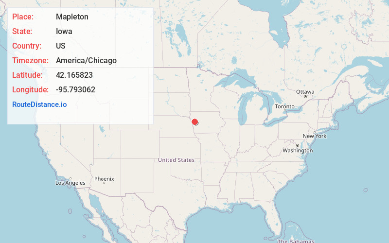 Map of Mapleton