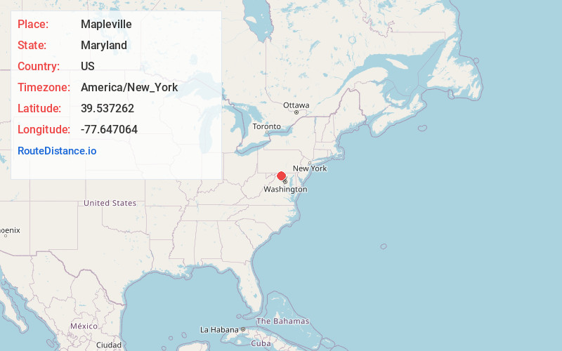 Map of Mapleville