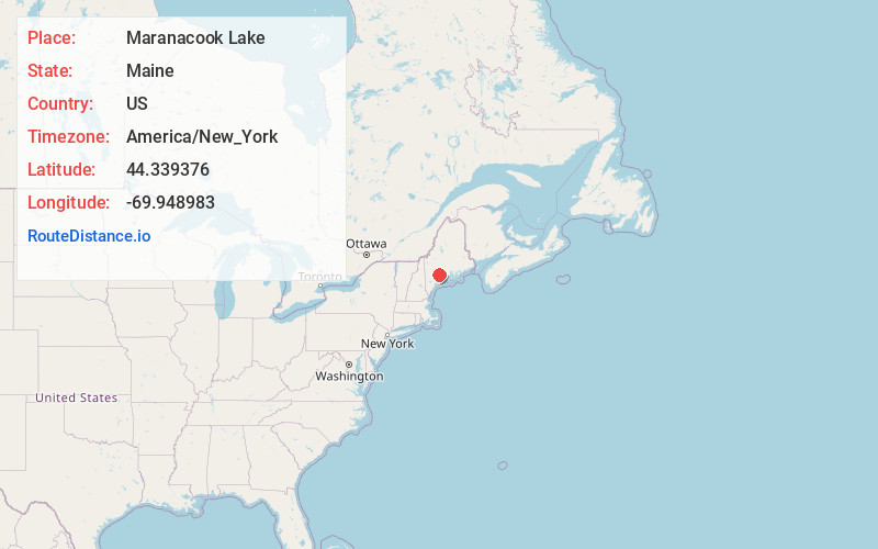Map of Maranacook Lake