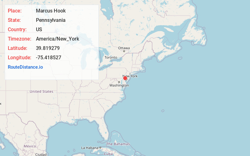 Map of Marcus Hook