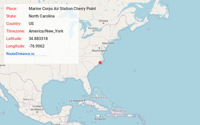 Map of Marine Corps Air Station Cherry Point