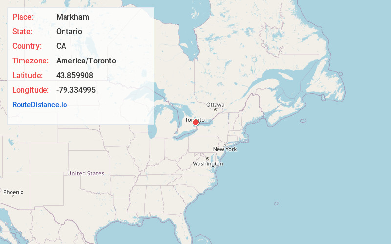 Map of Markham