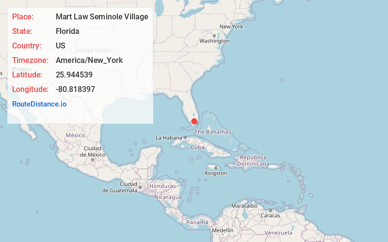 Map of Mart Law Seminole Village