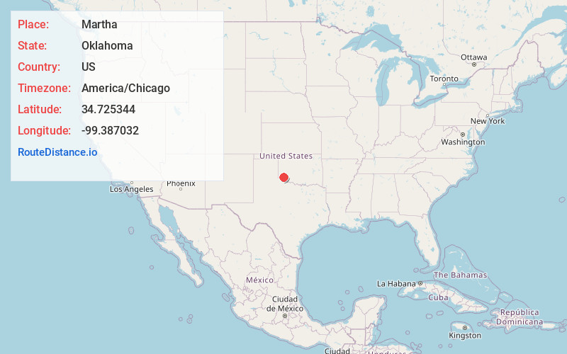 Map of Martha
