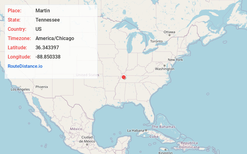 Map of Martin