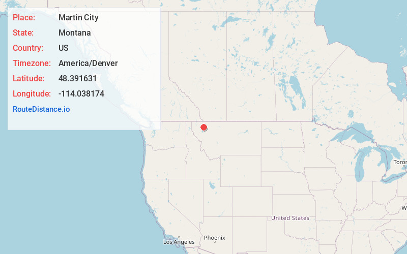 Map of Martin City