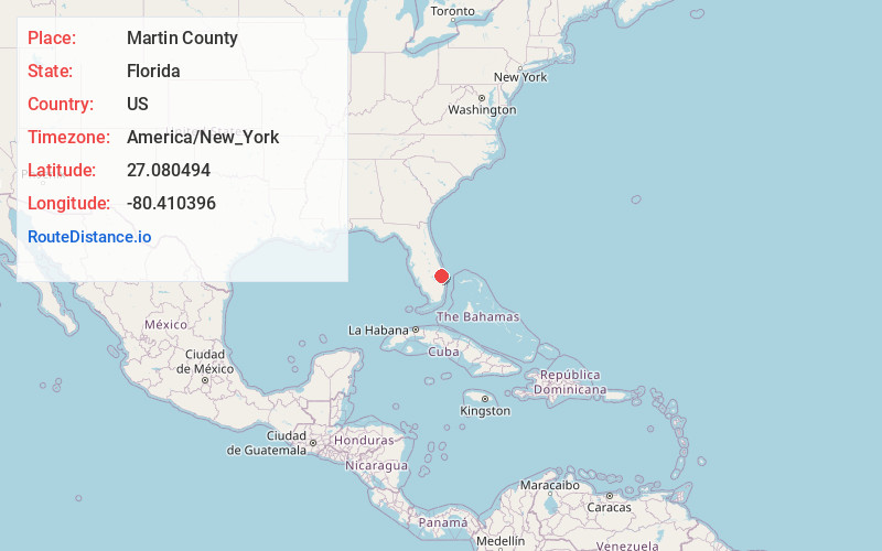 Map of Martin County