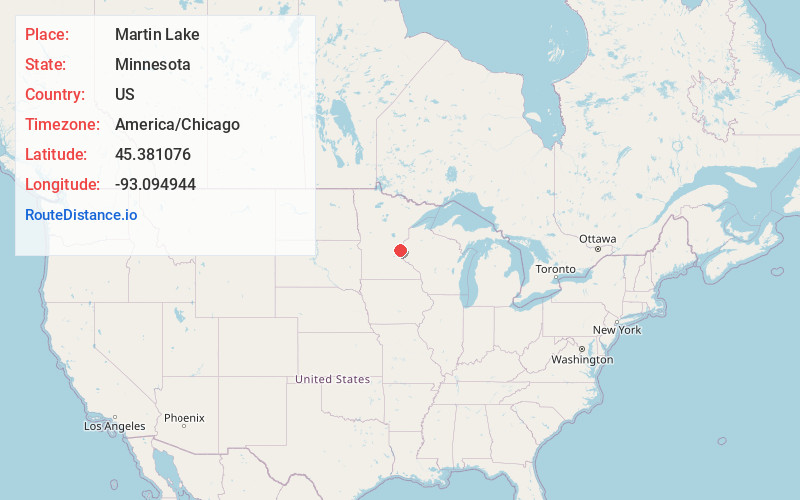 Map of Martin Lake