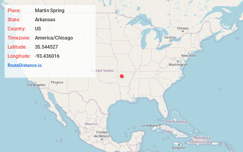 Map of Martin Spring