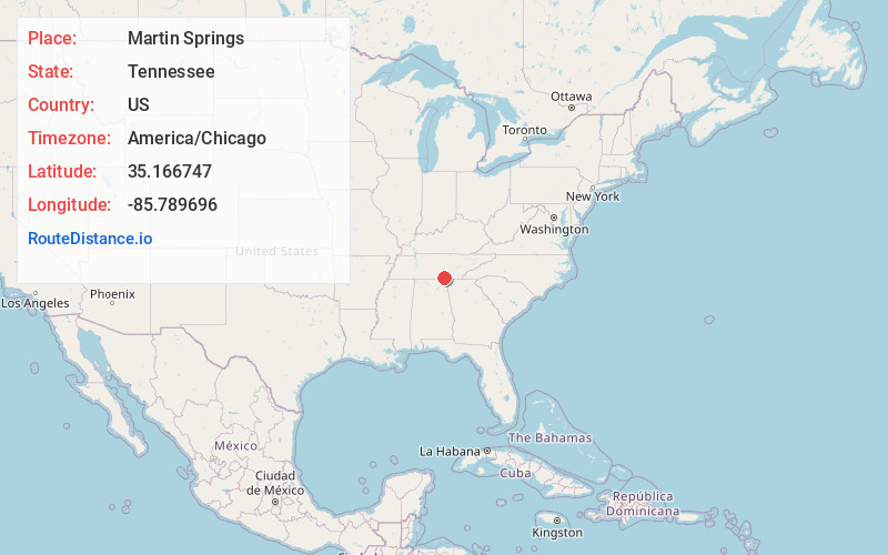 Map of Martin Springs