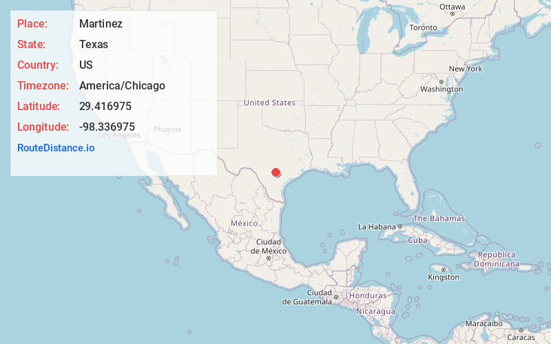 Map of Martinez