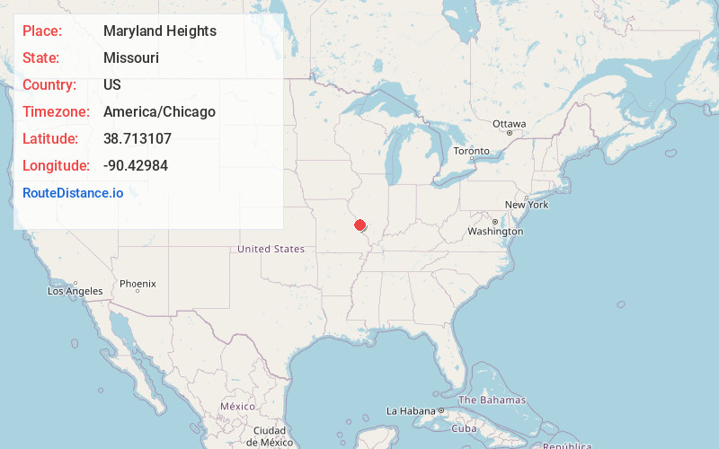 Map of Maryland Heights