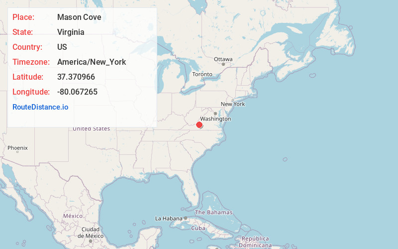 Map of Mason Cove