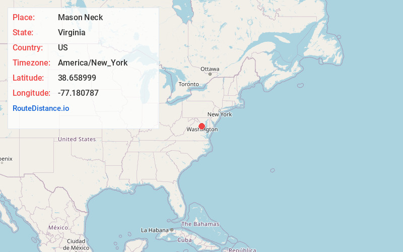 Map of Mason Neck