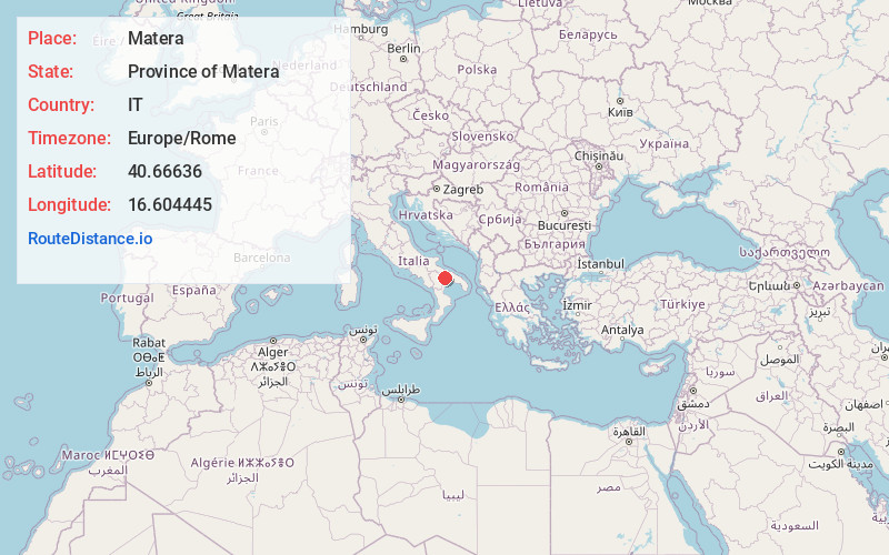 Map of Matera