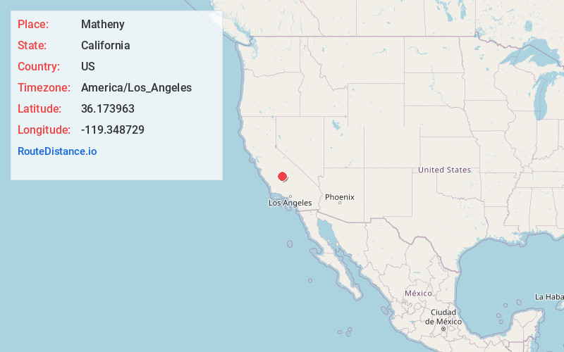 Map of Matheny