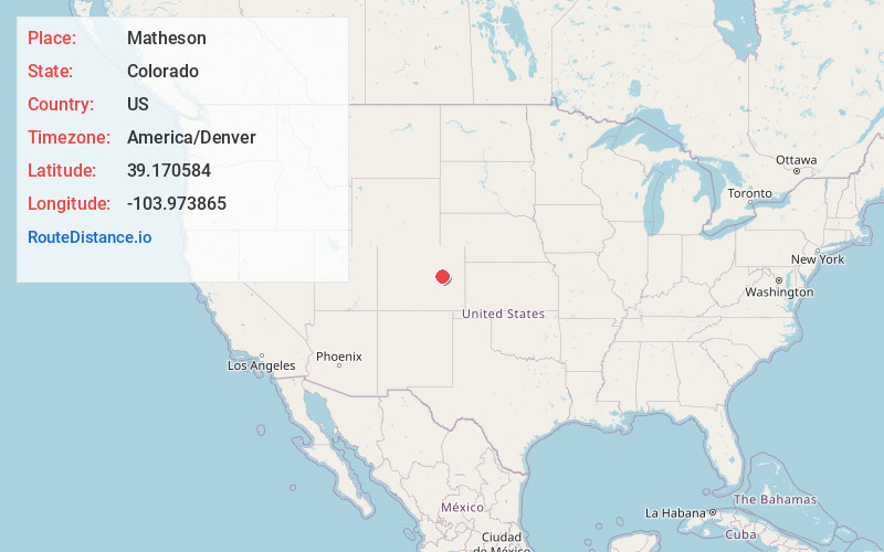 Map of Matheson