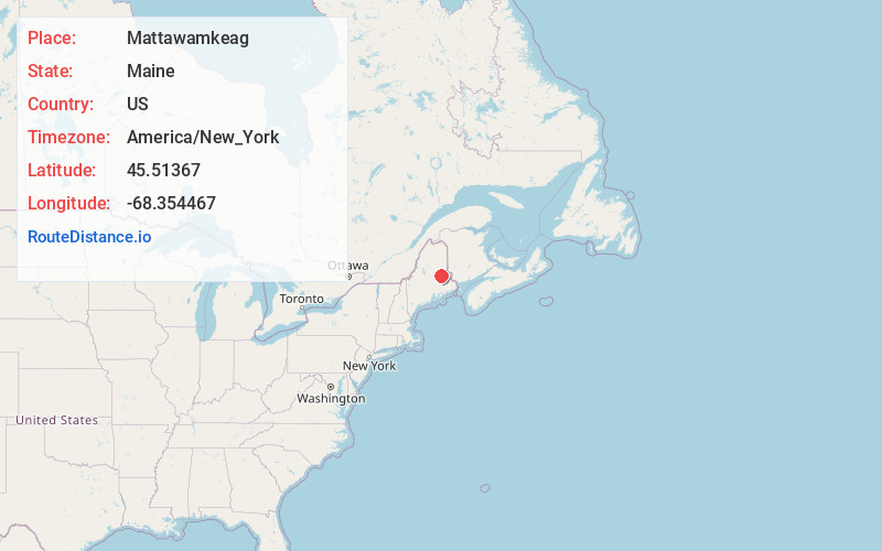 Map of Mattawamkeag