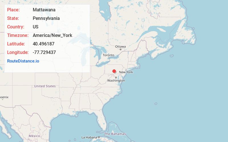 Map of Mattawana
