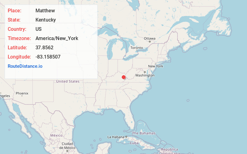Map of Matthew