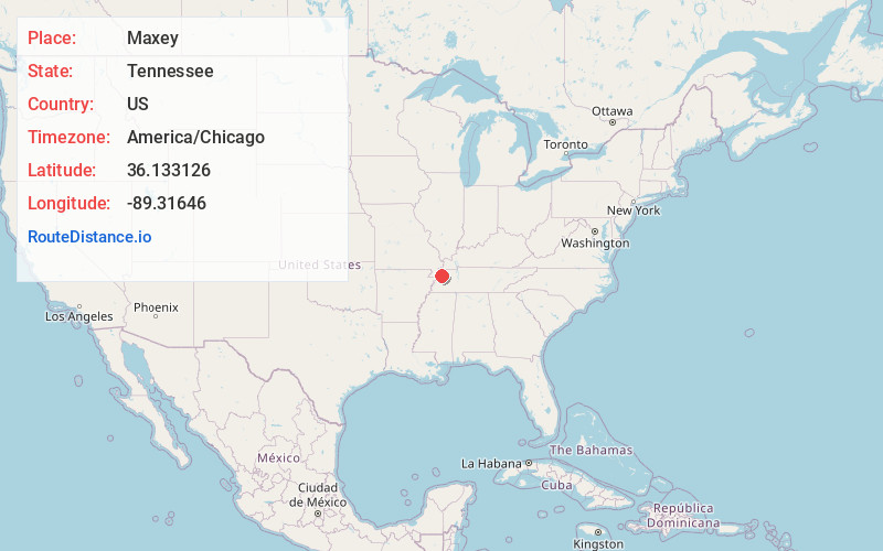 Map of Maxey