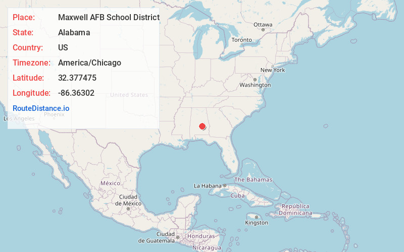 Map of Maxwell AFB School District
